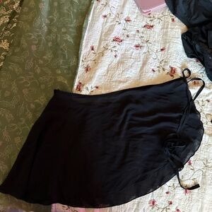 Mirella Black Ballet Wrap Skirt